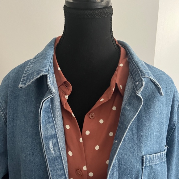 Denim Coat/ Dress Blue Size XXL - Picture 3 of 11